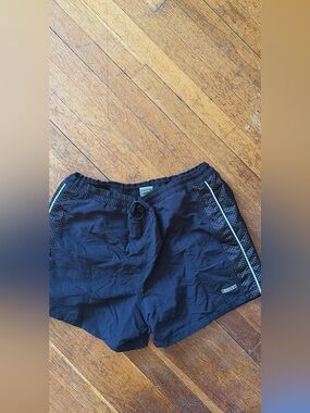 Jockey Black Athletic Shorts with Teal Accent
